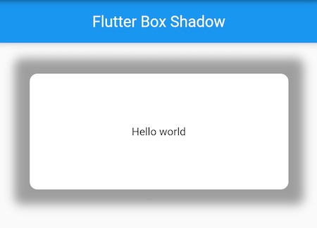 Add Box Shadow To Container In Flutter Devsheet